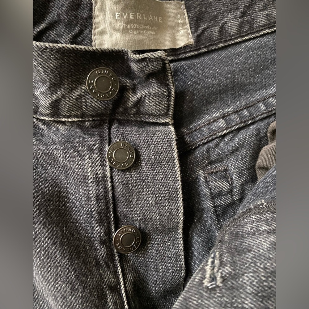 Everlane The 90s Cheeky Jean Organic Cotton Black Button Fly - Picture 5 of 16